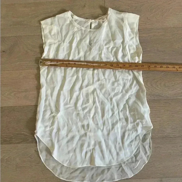 Rebecca Taylor Silk Too Cream Size 4 - Picture 4 of 6